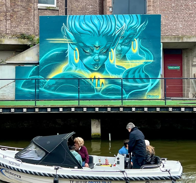 The Siren’s Light - Mural in Bélgica, muralism, street art, urban art by Ona Salvador