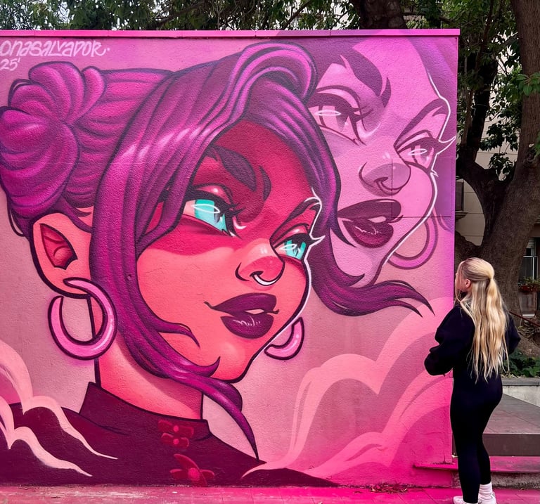 Echoes of Emotion - Mural in Barcelona, muralism, street art, urban art by Ona Salvador