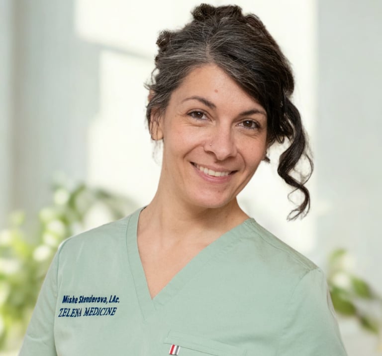 Mishe at the Zelena Medicine offering acupuncture and holistic medicine in Basalt, CO