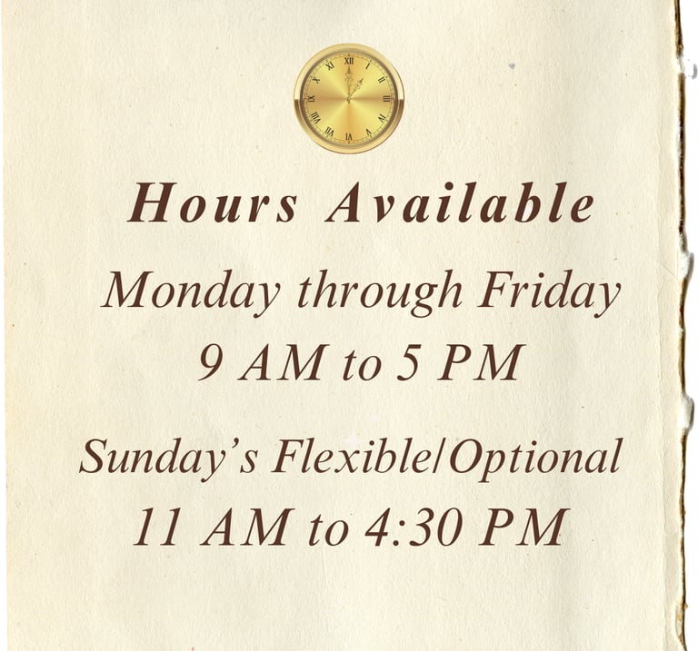 Archive Pro Private Services Hours Available