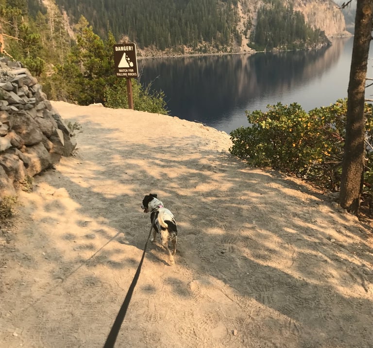 The 1.1 mile hike to Crater Lake Oregon