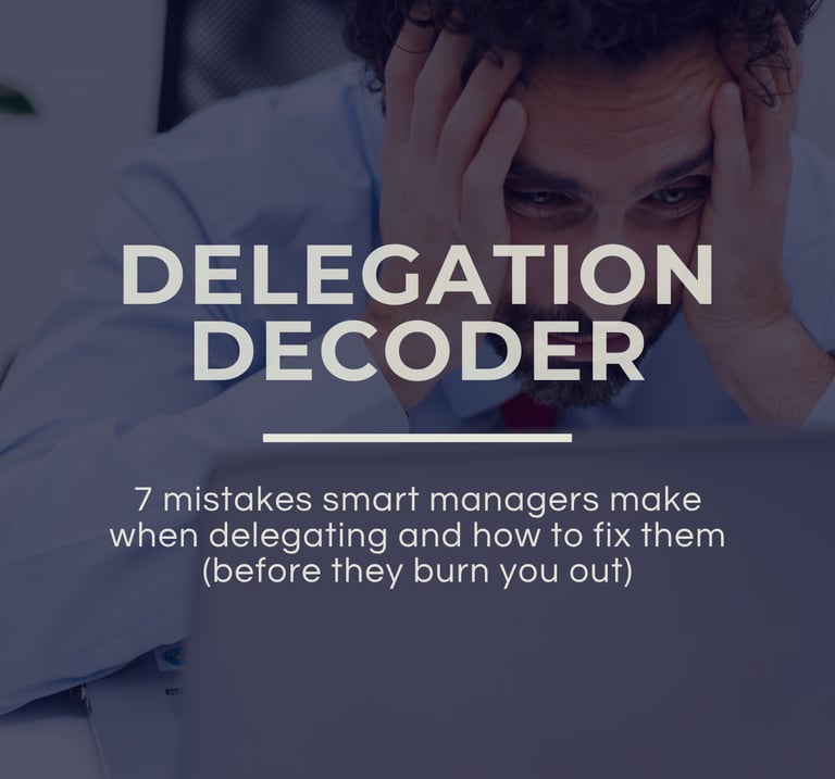 Free leadership guide showing managers how to delegate effectively and prevent burnout.