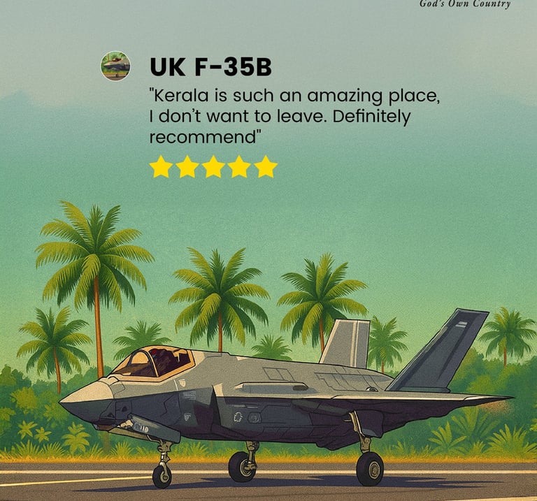Kerala Tourism X post on British Fighter Plane