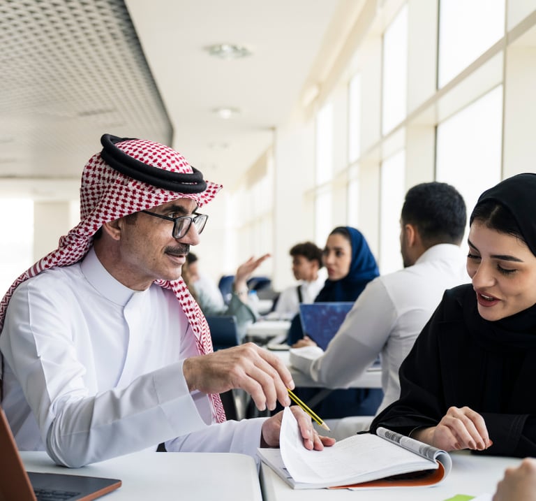 My Stay Company hotel partnership Saudi Arabia team discussing corporate hospitality solutions