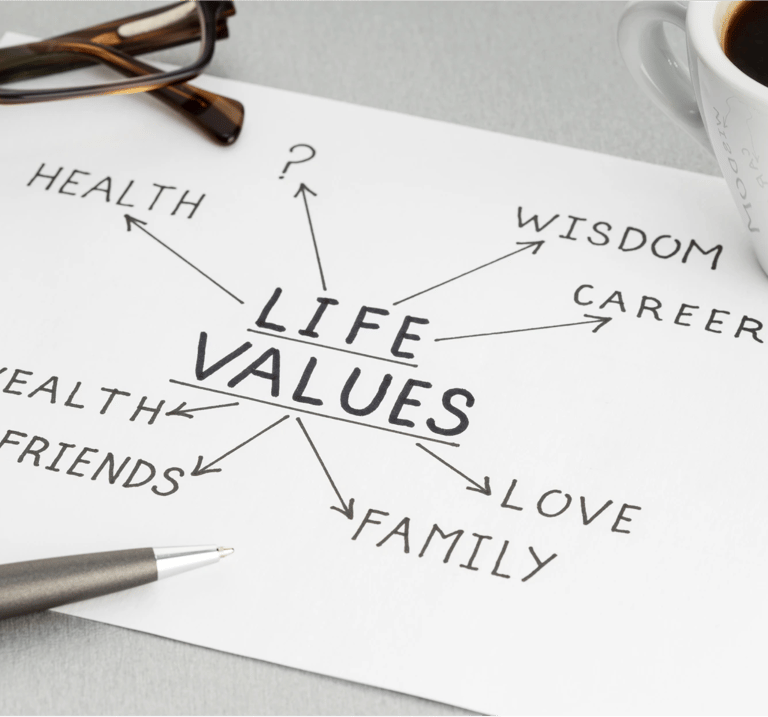 life value feuille lunette café stylo