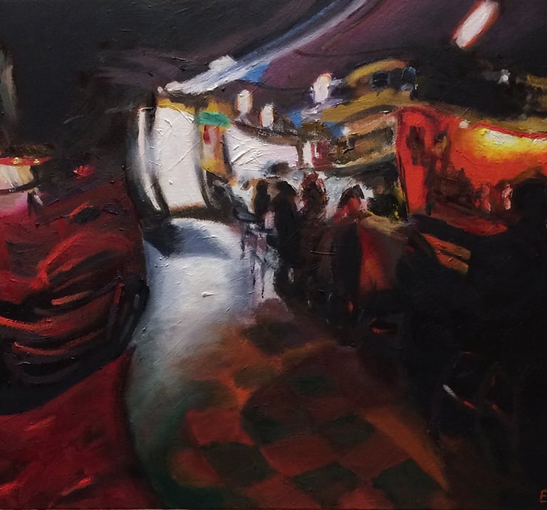 Dive, 2021, oil on canvas, 20x16"