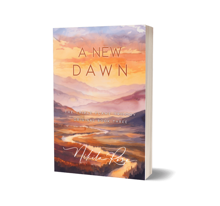 The discrete cover for the novel A New Dawn