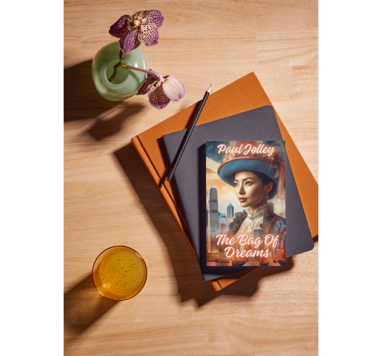 a book with a glass of orange juice and a glass of orange juice