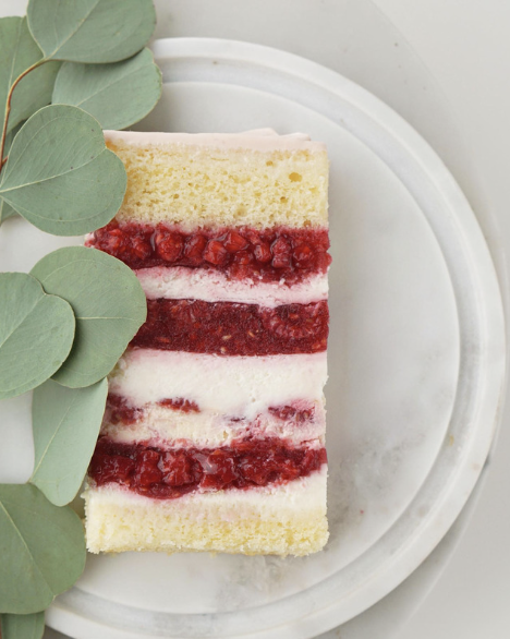 a piece of cake with a slice of cake on top of it