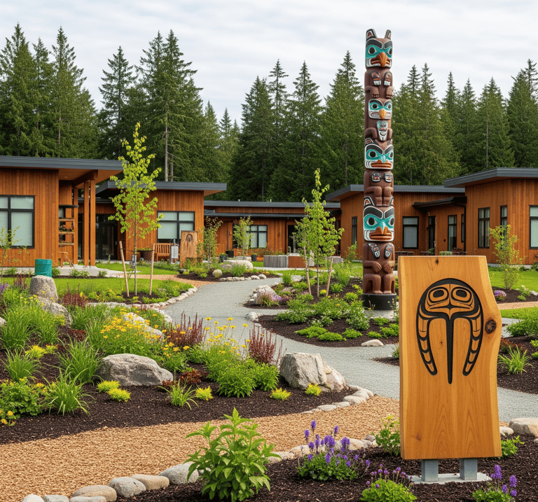 Micro-ecosystems that use native plants and traditional land stewardship methods.