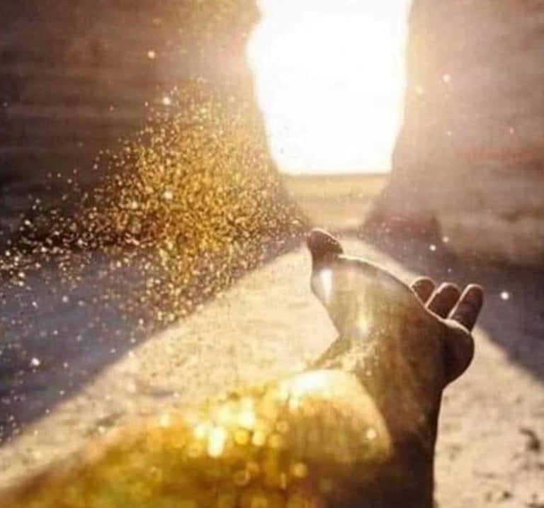 Main ouverte a recevoir de l'Or