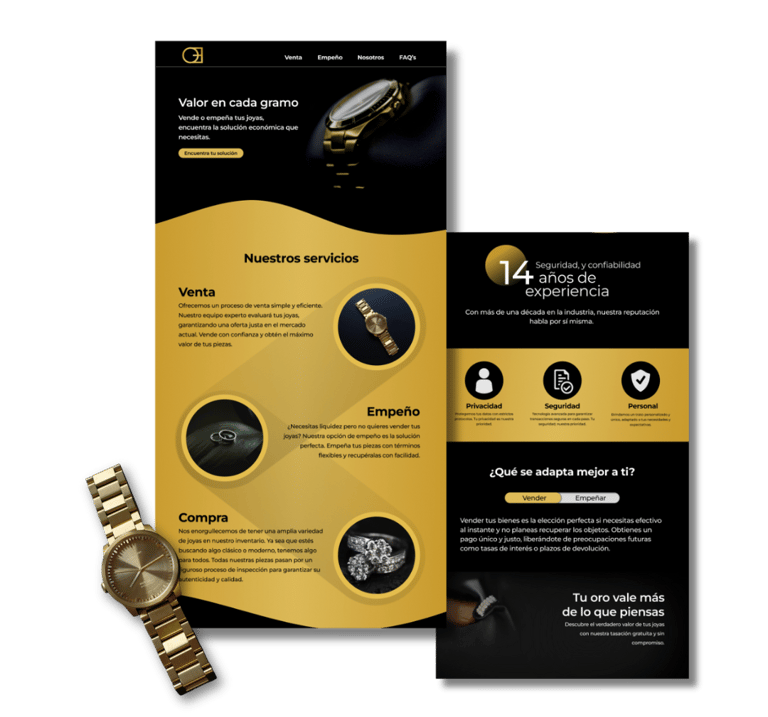 Diseño web oroxeuro benidorm, de pixelar