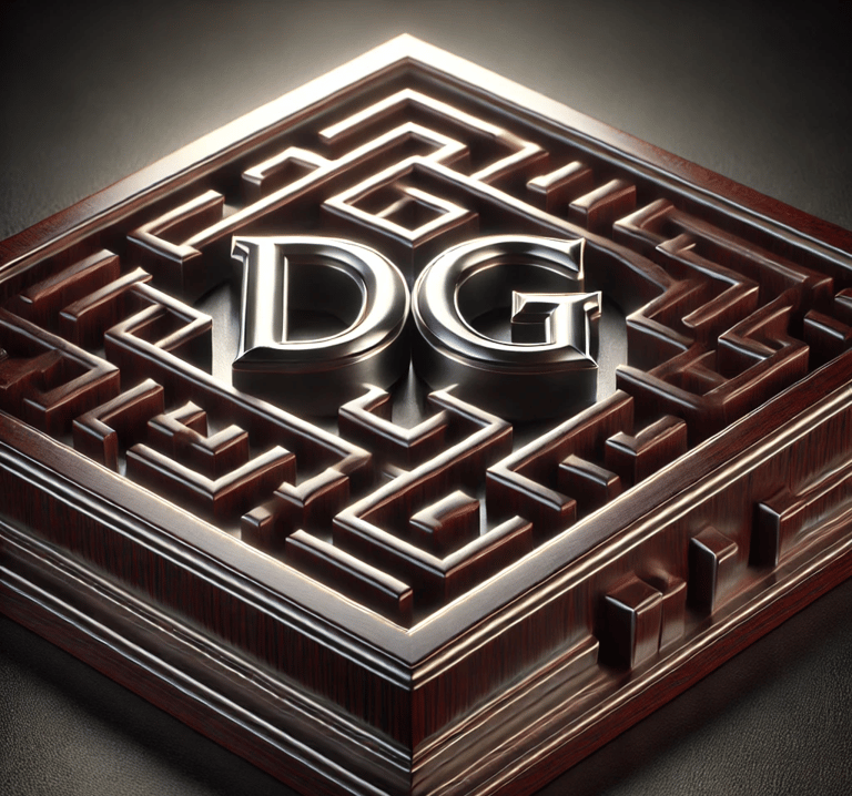 A maze with 'DG' at the center, symbolizing the path to expertise and business results..