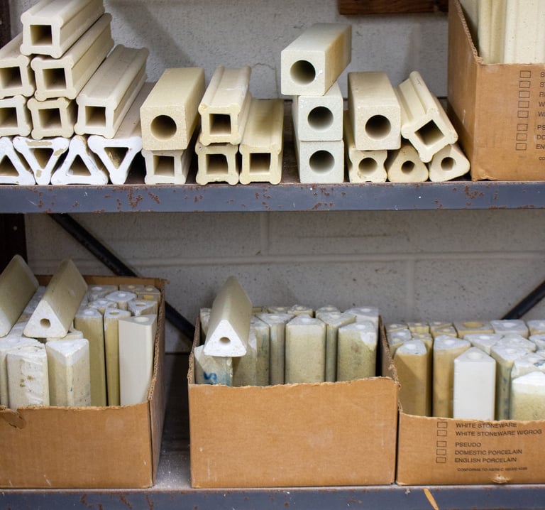 Images of kiln posts.