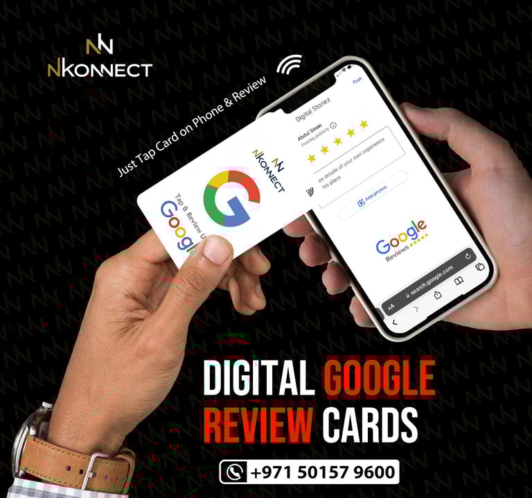 digital google review card NFC