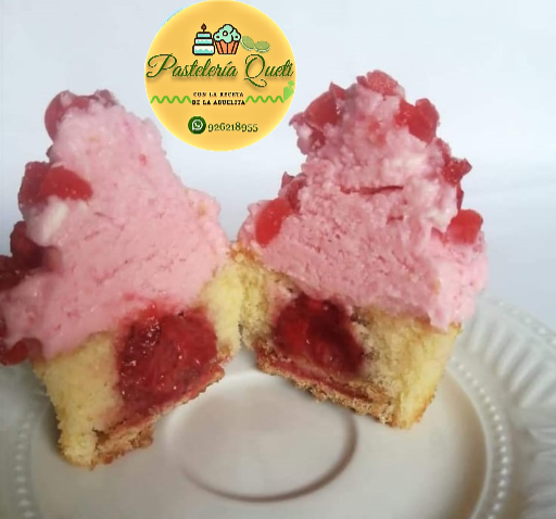 cupcake fresa galleta crujiente pasteleria queti lima