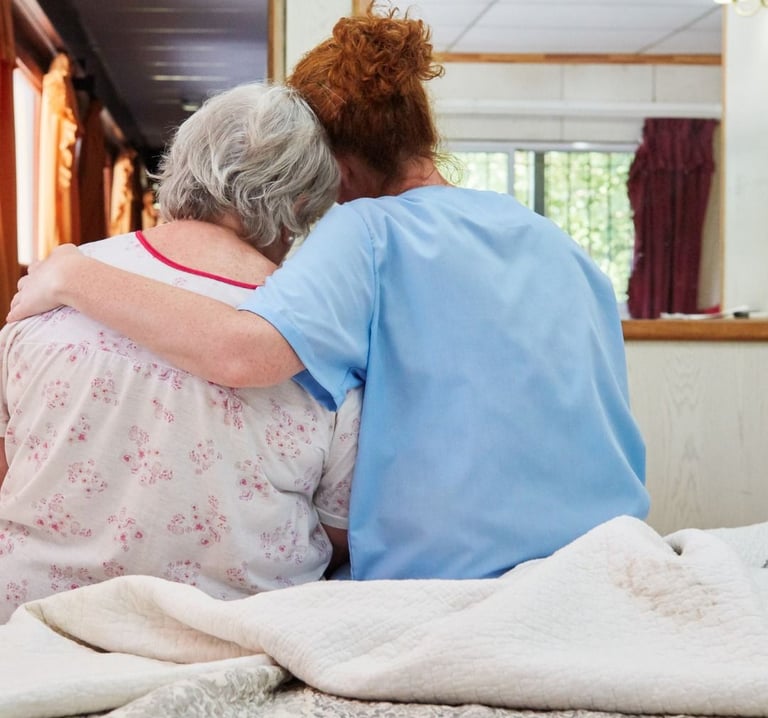 Licensed health insurance agent providing personalized support and guidance to a senior citizen for 