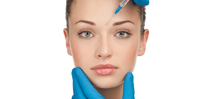a woman getting a botox
