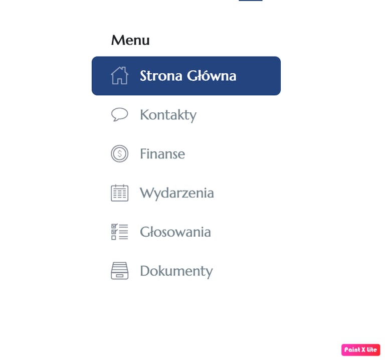 główne menu
