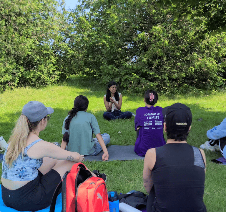 Rio leading an in-person group workshop