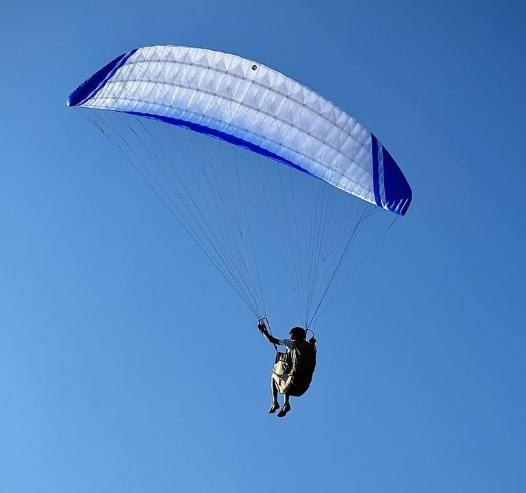 White Blue color iFLY hobbyGT acro Paragliding