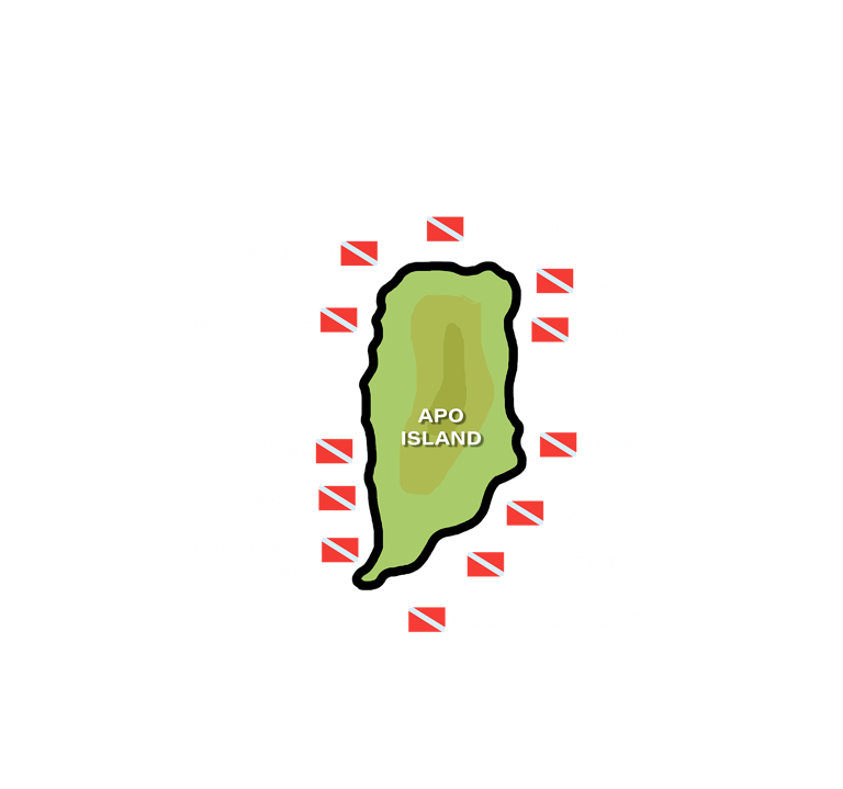 Mapa isla de Apo