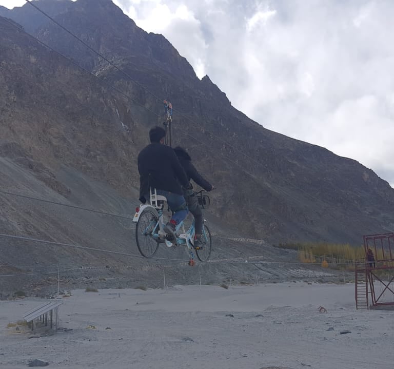 World's High Altitude Sky Cycle Zipline