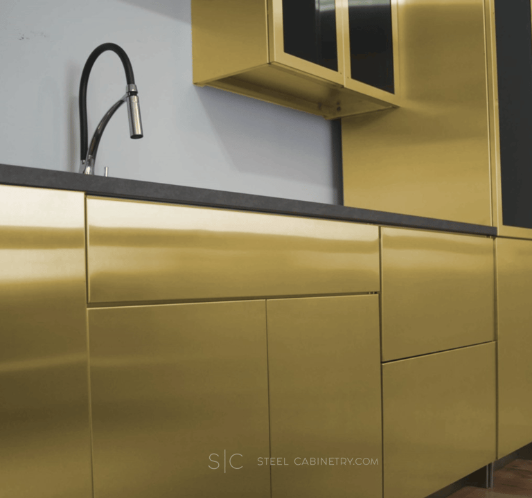 Modern colored Stainless Steel Cabinets