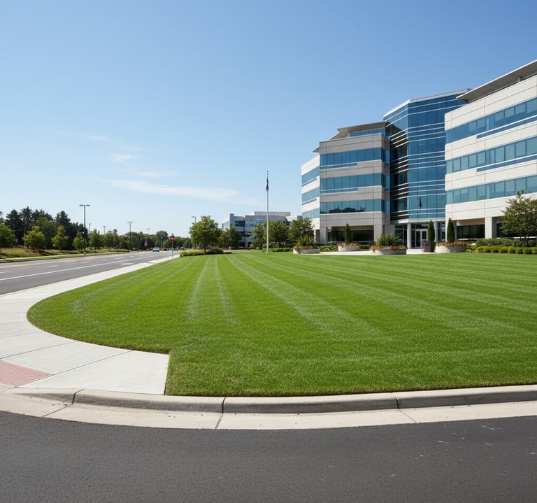 Outdoor office front lawn