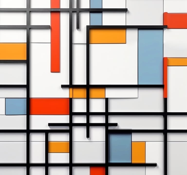 a wall with a bunch of different colored squares