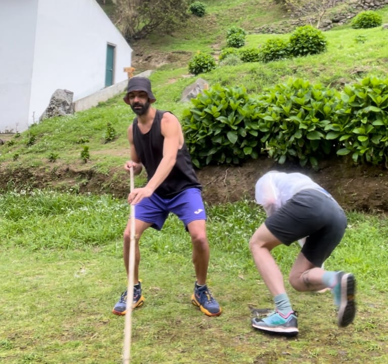 two men dancing together