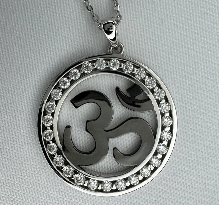 Om Symbol Sterling Silver Pendant