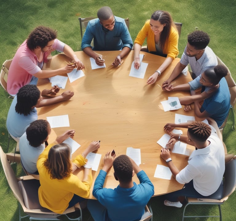 a man riding a skateboard down a street next to tall buildings