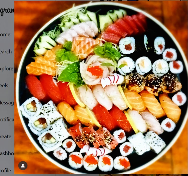 Sushi a domicilio do chef Marinho de Itamambuca