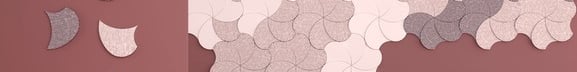Modern decorative acoustic wall panels in a floral pattern for sound insulation in a cafe interior.