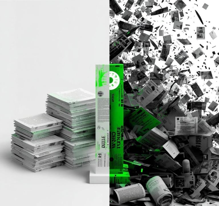 Editorial visual showing structured evergreen content compared to short-lived content.