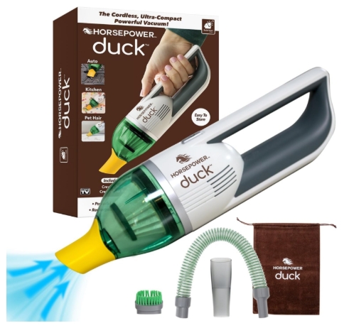 Duck Compact Cordless Vacuum by Horsepower, Ultra-Powerful, Strong Suction, AS-SEEN-ON-TV, Easy To S