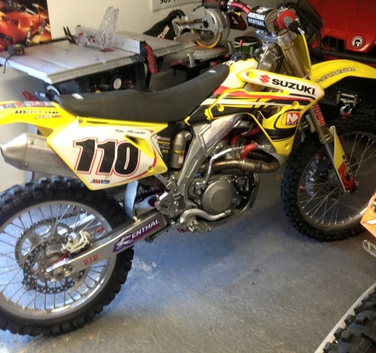 racing dirt bike receiving service at Casualty Powerports