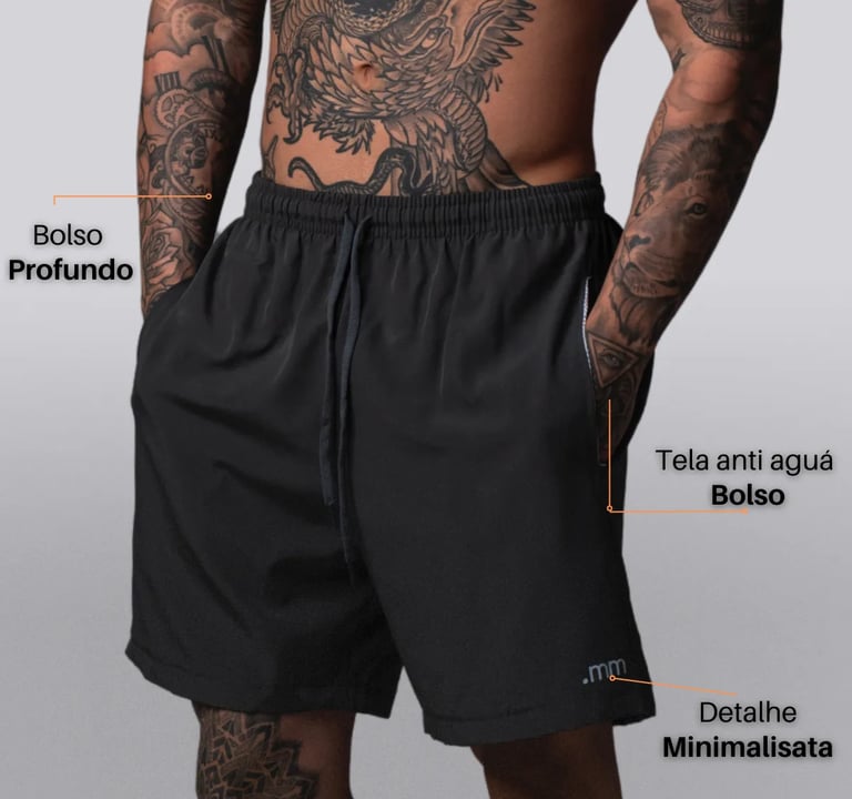 Bermuda Masculina em Tactel MM