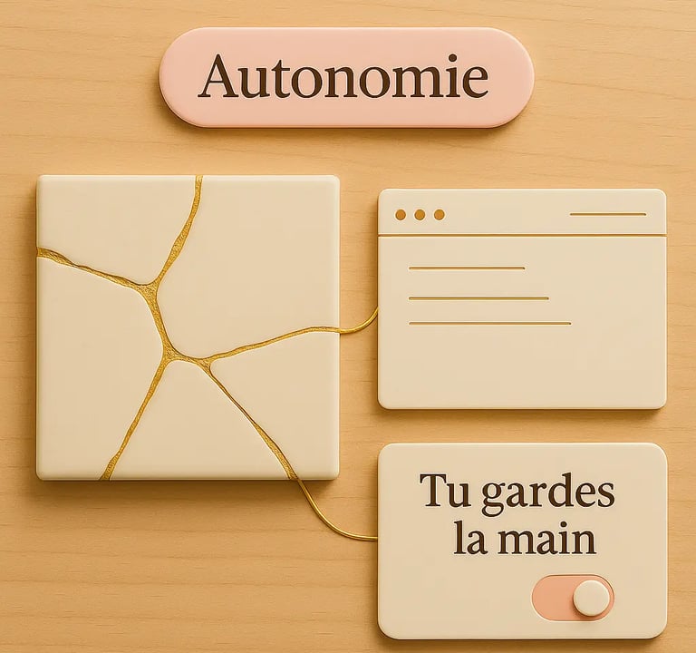 Créer son site web avec Or et lien en restant autonome