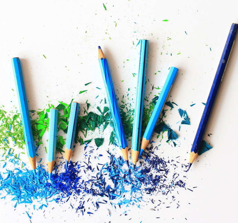 graphothérapie crayon bleu