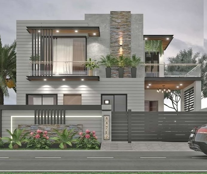 "लखनऊ में आधुनिक आर्किटेक्चर और लग्जरी डिजाइन के साथ निर्मित प्रीमियम कोठी।"