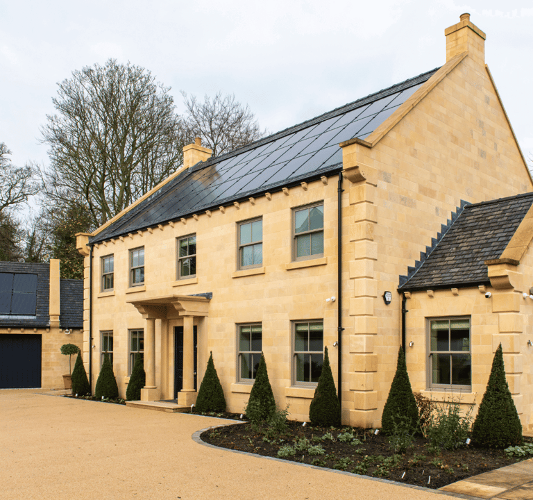 house with solar panels