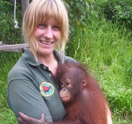 Patsy with Mogli in Sepilok