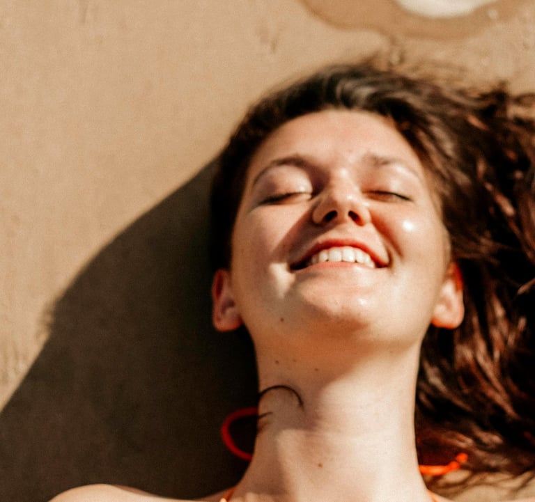 girl relaxing on a sri lankan beach