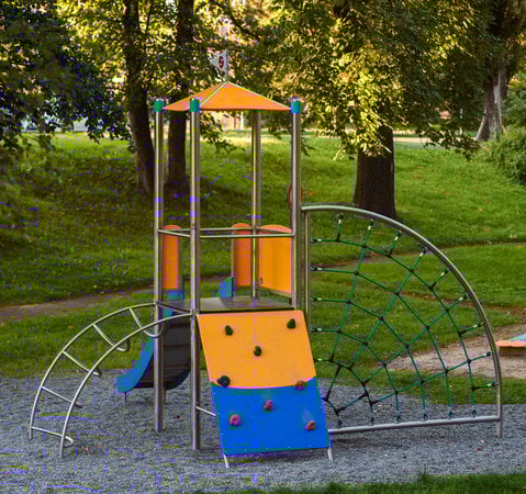 Žaidimų aikštelių kompleksai iš nerūdijančio plieno
