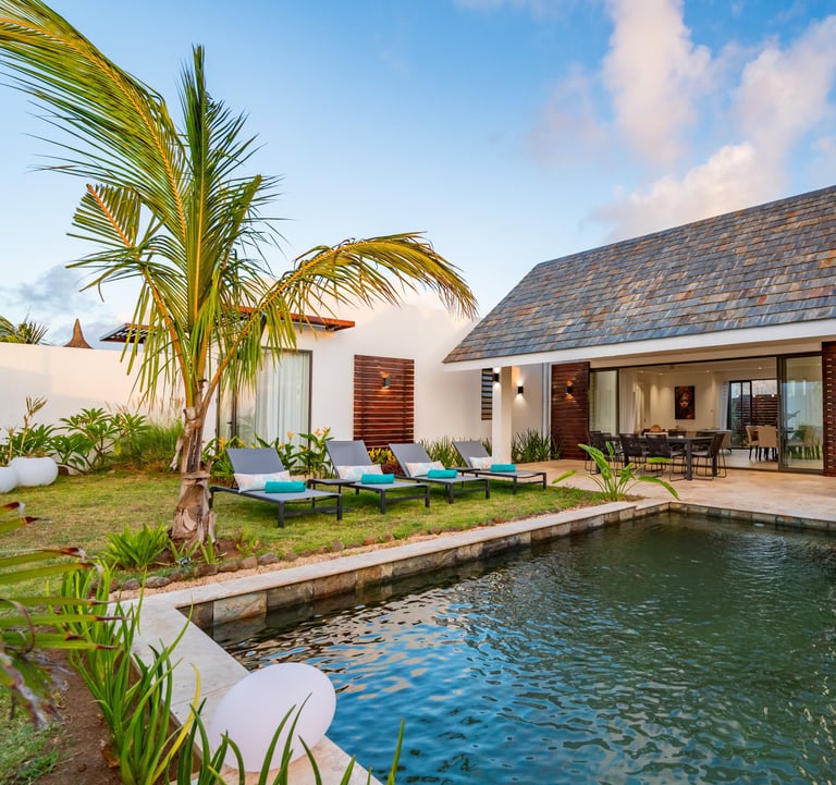 villa luxueuse en location à Maurice 