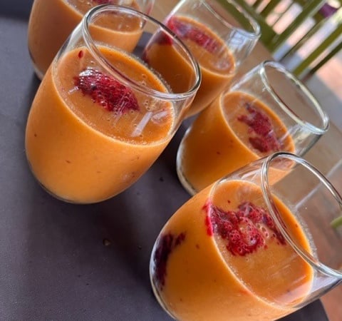 Jugos al estilo ayurvédico en Las Lajas, Chiriquí, Panamá