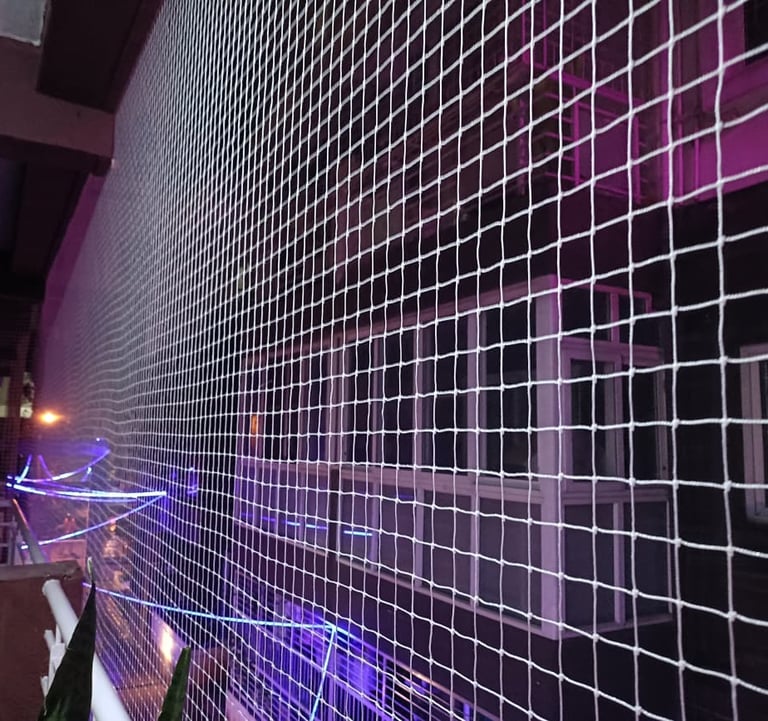 balcony safety nets installed professionally in bengaluru flat