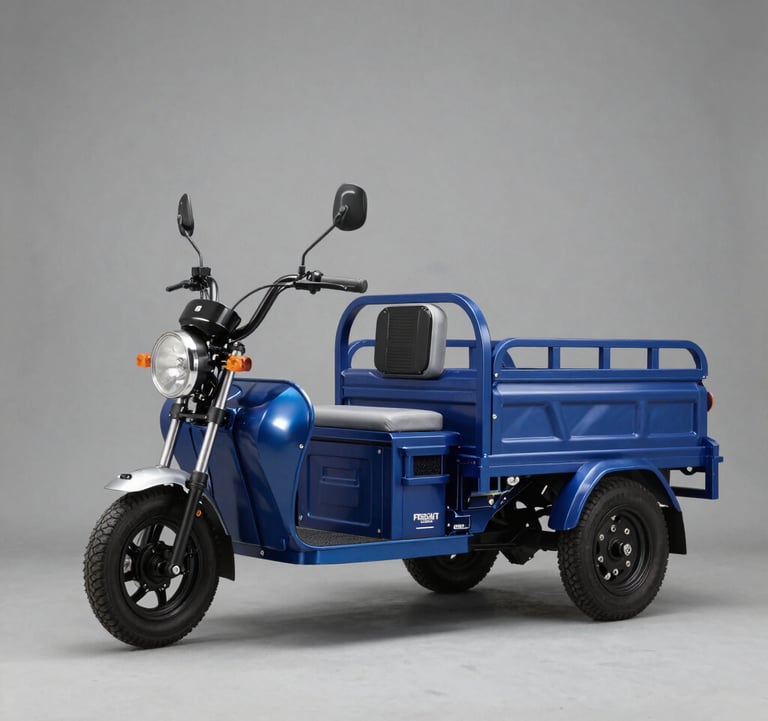 Heavy-Duty Electric Cargo Tricycle with High-Torque Motor and Reinforced Carriage